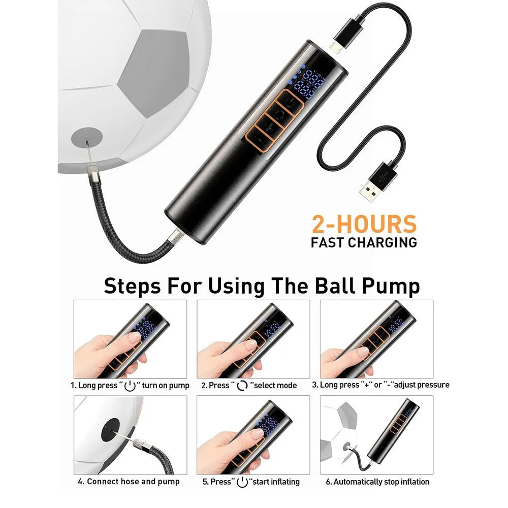 P101 Multifunction Portable Wireless Air Pump Digital Display Car Tire Inflator with LED Light - 3