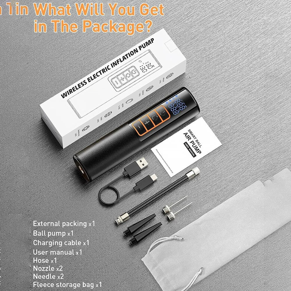 P101 Multifunction Portable Wireless Air Pump Digital Display Car Tire Inflator with LED Light - 5