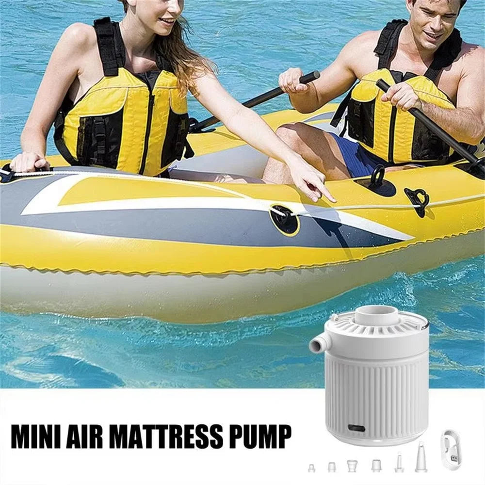 H9726 35W 3.5kPa Mini Electric Inflator with LED Light Portable Wireless Air Pump for Swimming Rings Air Beds - 5