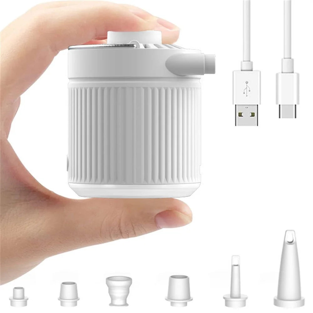 H9726 35W 3.5kPa Mini Electric Inflator with LED Light Portable Wireless Air Pump for Swimming Rings Air Beds - 7