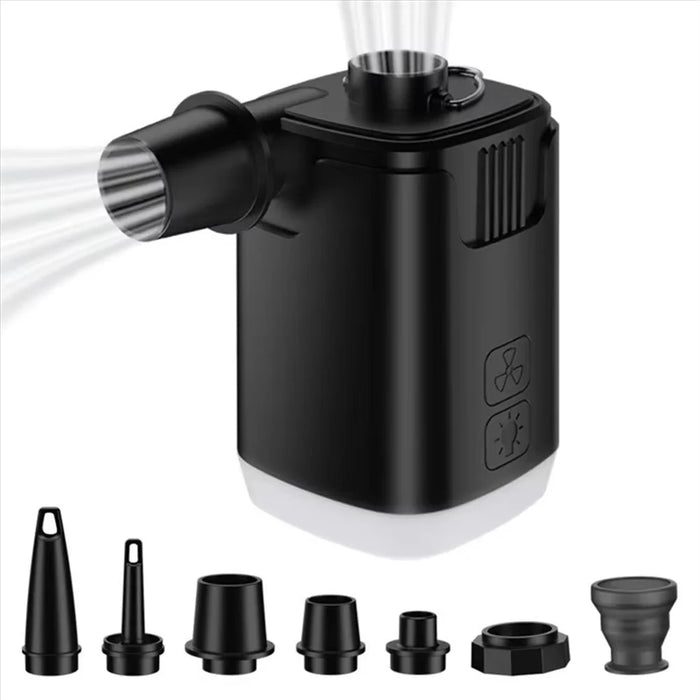 H9727 Multifunction Mini Inflator Portable Wireless Air Pump with LED Light and Power Bank Function - 1