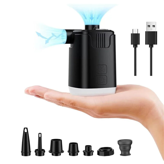 H9727 Multifunction Mini Inflator Portable Wireless Air Pump with LED Light and Power Bank Function - 2