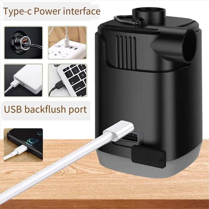 H9727 Multifunction Mini Inflator Portable Wireless Air Pump with LED Light and Power Bank Function - 3
