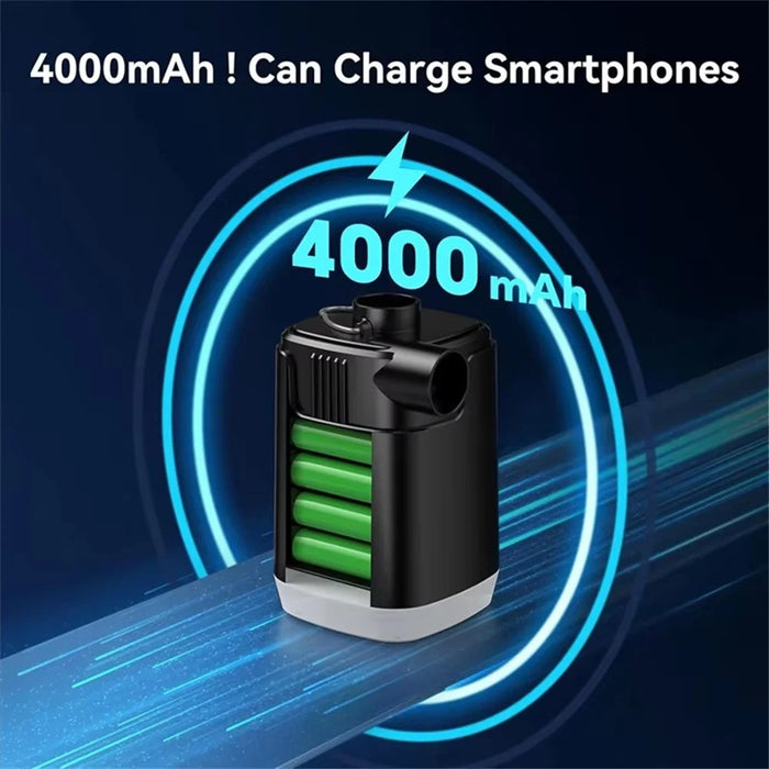 H9727 Multifunction Mini Inflator Portable Wireless Air Pump with LED Light and Power Bank Function - 5