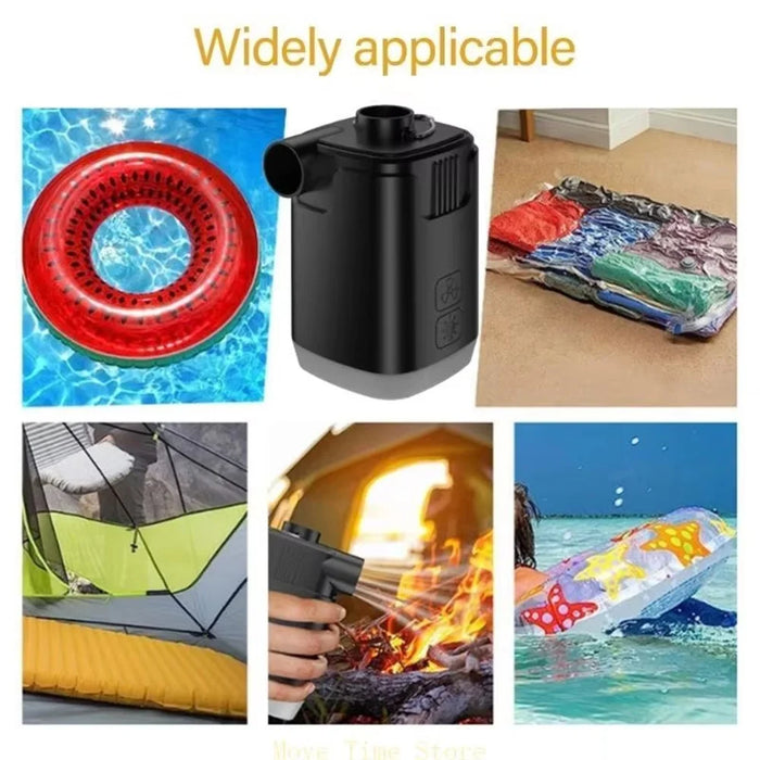 H9727 Multifunction Mini Inflator Portable Wireless Air Pump with LED Light and Power Bank Function - 6