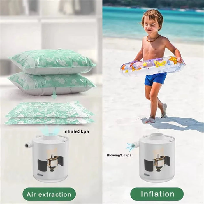 H9725 Portable Wireless Air Pump Rechargeable Electric Inflator Deflator for Swimming Rings / Air Beds - 5