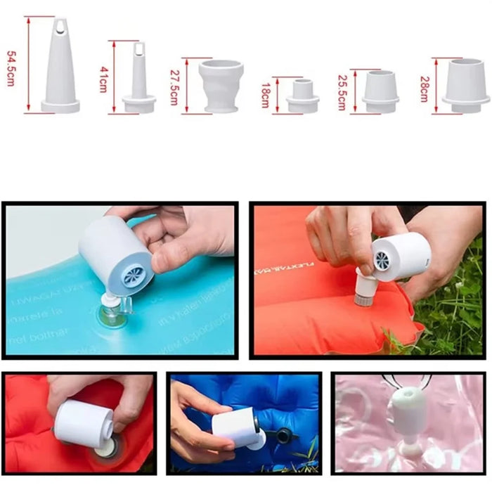 H9725 Portable Wireless Air Pump Rechargeable Electric Inflator Deflator for Swimming Rings / Air Beds - 7