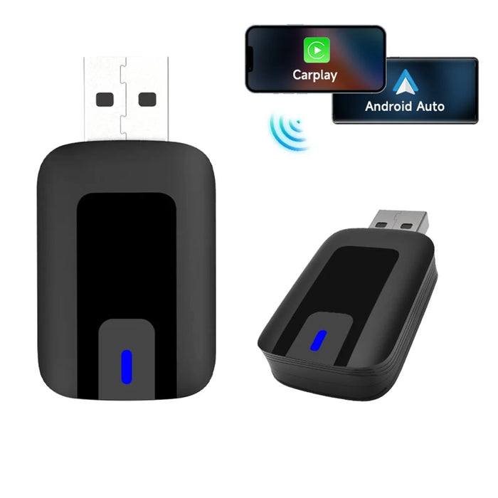 AB025-E CarPlay Android Auto 2 in 1 Wireless Adapter Bluetooth-Compatible WiFi Wired to Wireless Car Converter - 4