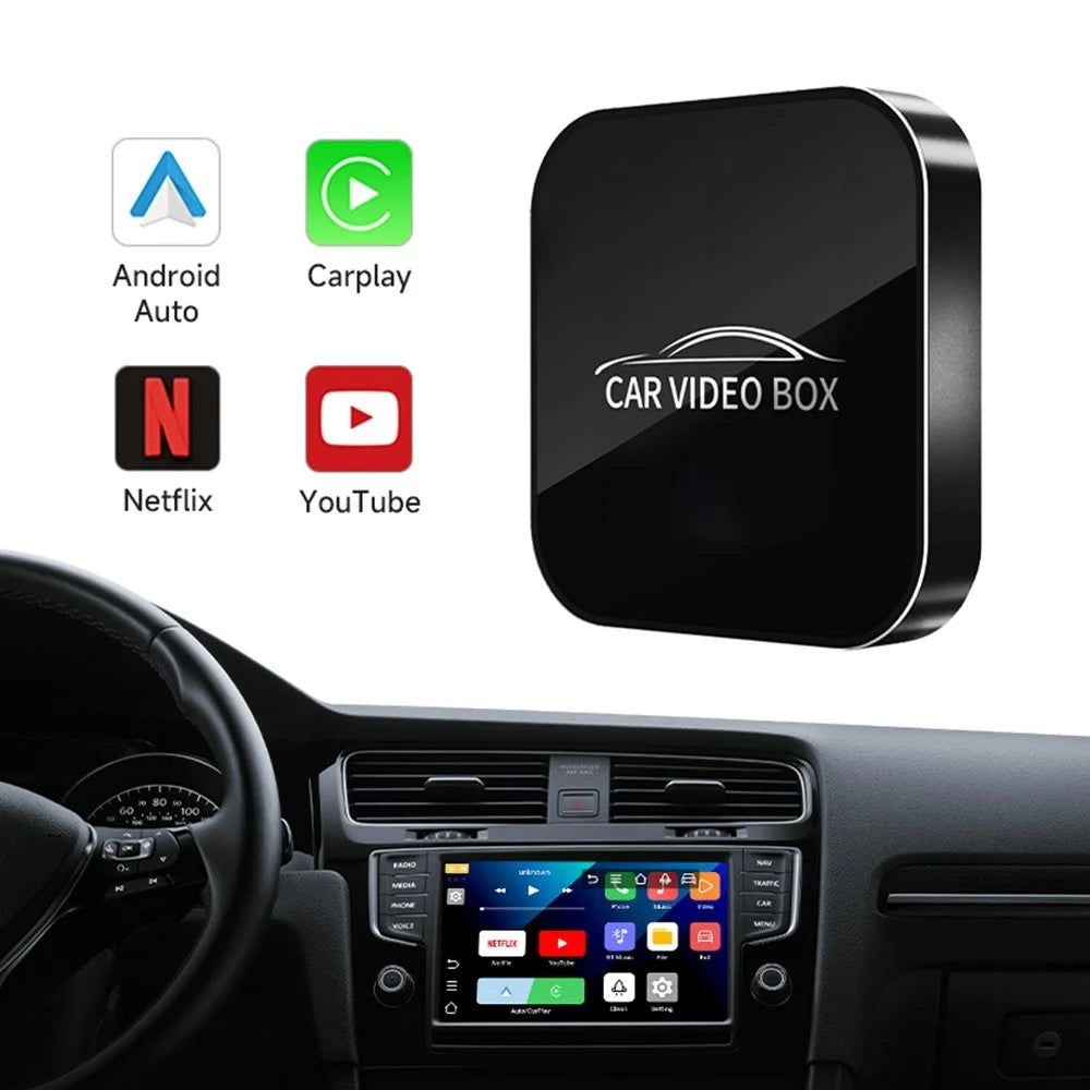 AB038 2+16GB Andriod 12.0 CarPlay Android Auto 3 in 1 Smart Multimedia Adapter Wireless Video Box Support Netflix Youtube - 2