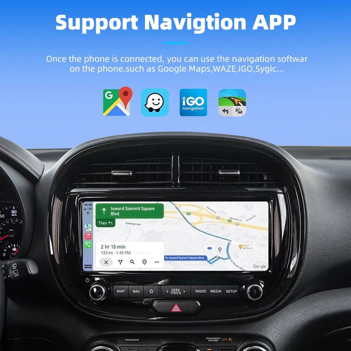 EC02 USB Mini Wired to Wireless CarPlay Box Android Auto 2 in 1 Car Connectivity Box - Silver - 6
