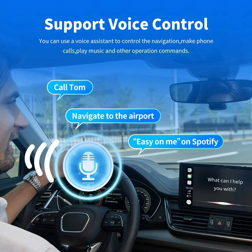 EC03 USB Mini Wired to Wireless CarPlay Box Android Auto 2 in 1 Car Connectivity Adapter - 4