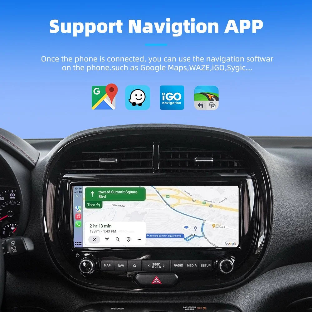 EC03 USB Mini Wired to Wireless CarPlay Box Android Auto 2 in 1 Car Connectivity Adapter - 6