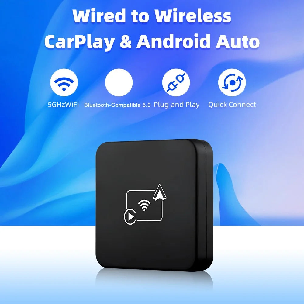 EC04-B Carplay Android Auto Wired to Wireless Adapter Car Converter Box - 4