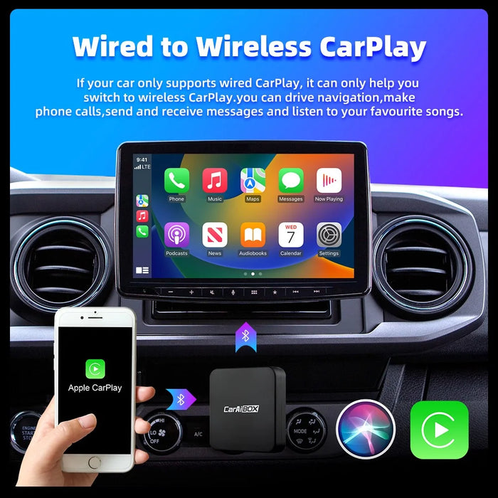 EC04-C Carplay / Android Auto Adapter Wired to Wireless Car Converter Smart Box - 7