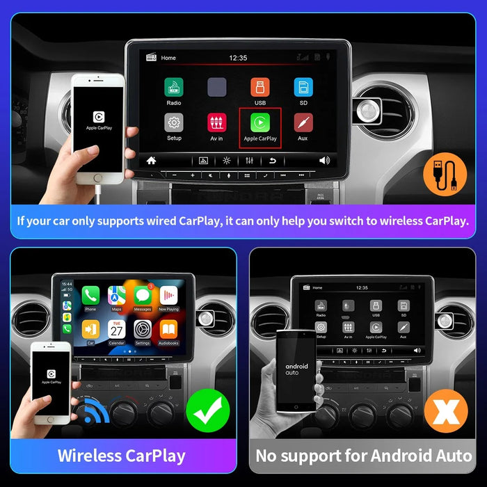 EC05-C CarPlay Android Auto Adapter Wired to Wireless Converter 2 in 1 Car Connectivity Box - 6
