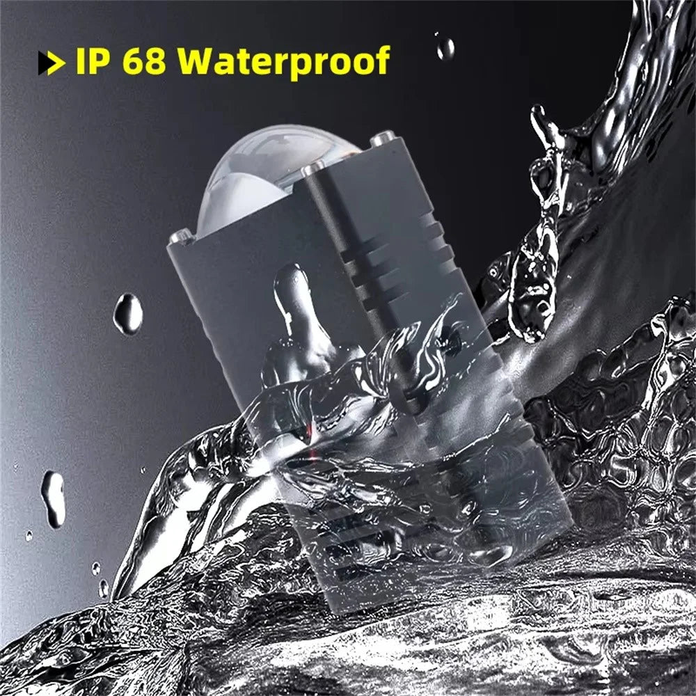 V82 1 Pair 180W 38000LM Motorcycle LED Headlight with Cooling Fan Waterproof High Low Beam Car Front Lamp - 2