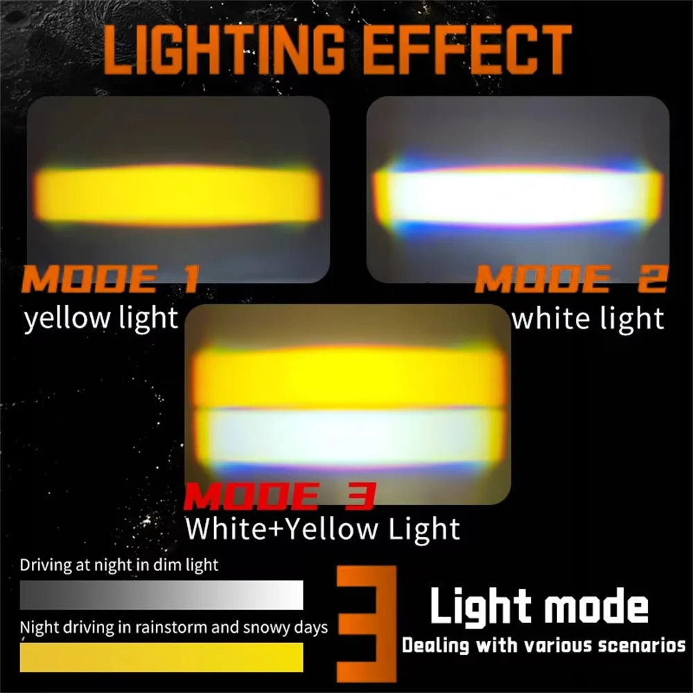 V82 1 Pair 180W 38000LM Motorcycle LED Headlight with Cooling Fan Waterproof High Low Beam Car Front Lamp - 4