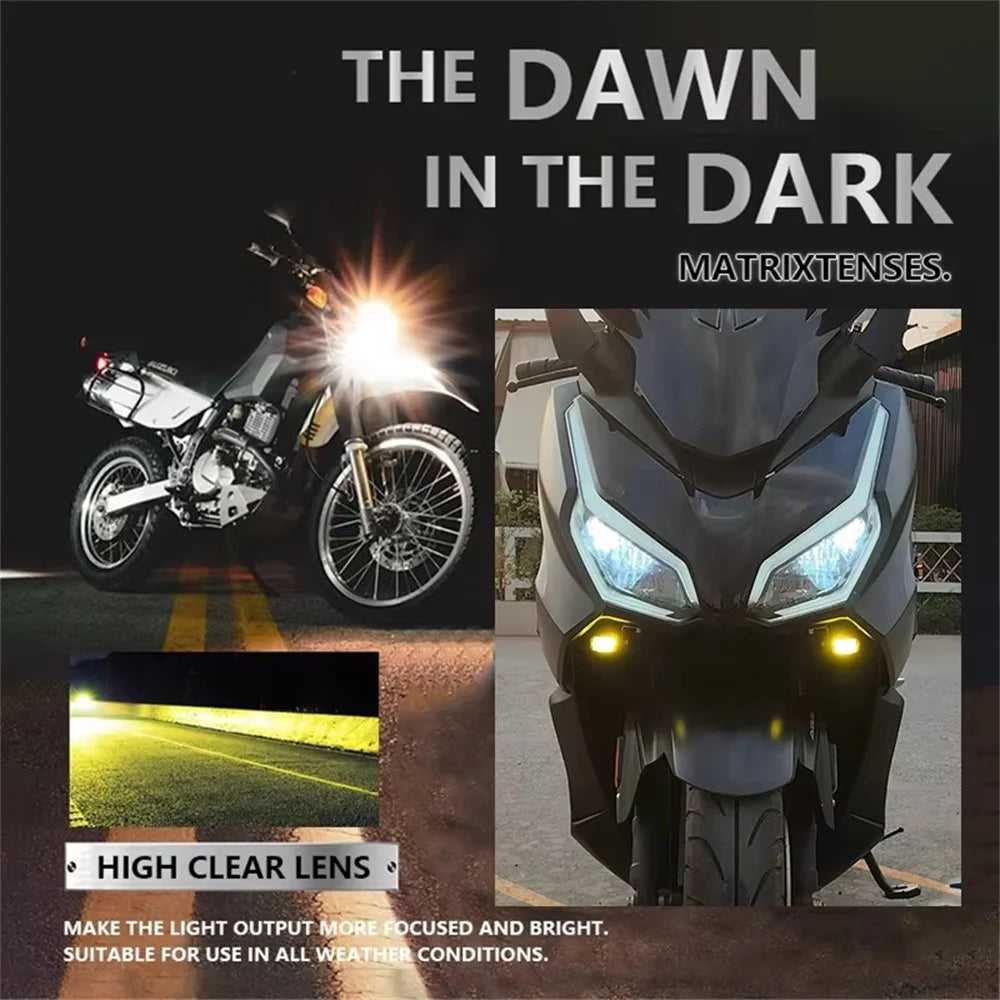 V82 1 Pair 180W 38000LM Motorcycle LED Headlight with Cooling Fan Waterproof High Low Beam Car Front Lamp - 5