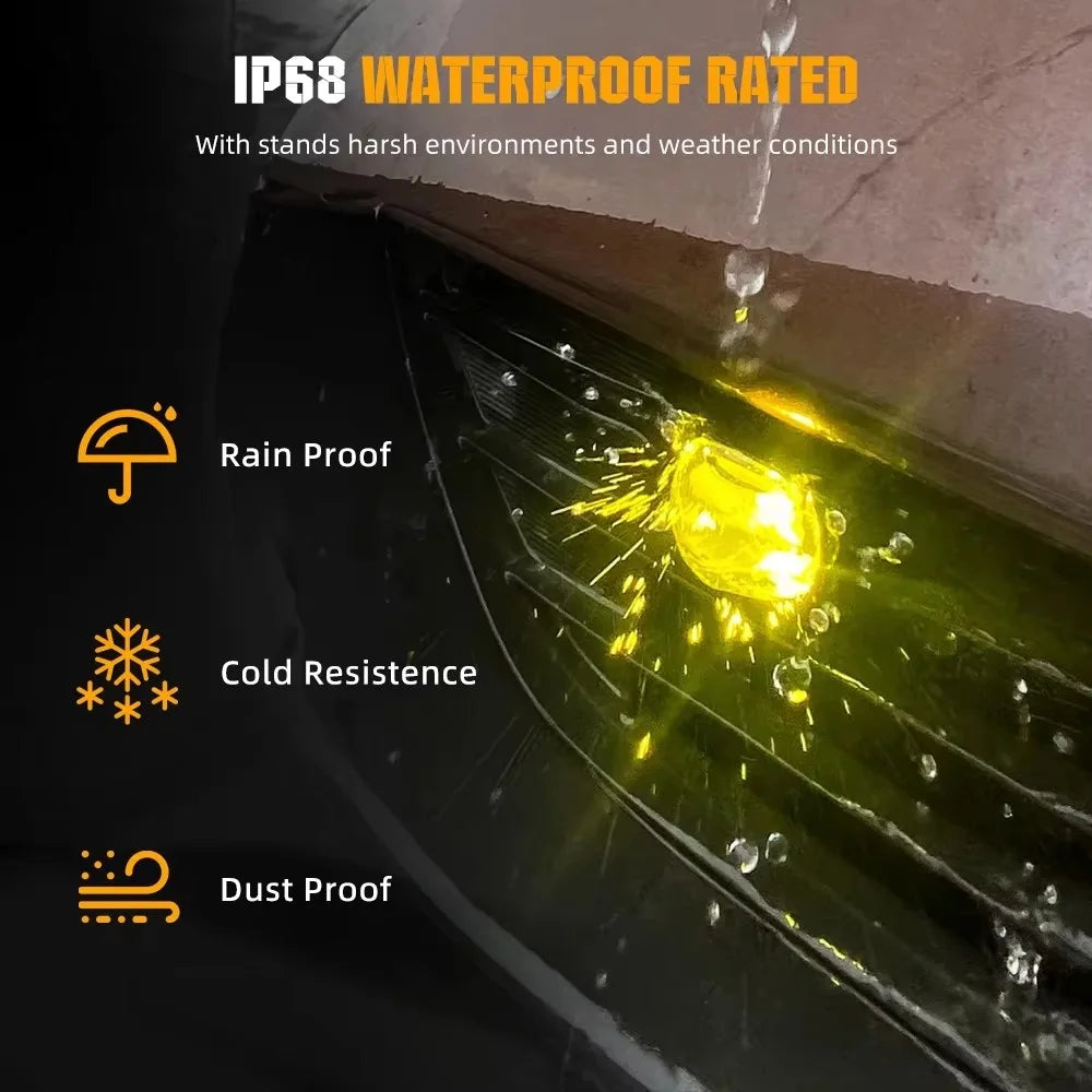 V82 1 Pair 180W 38000LM Motorcycle LED Headlight with Cooling Fan Waterproof High Low Beam Car Front Lamp - 6