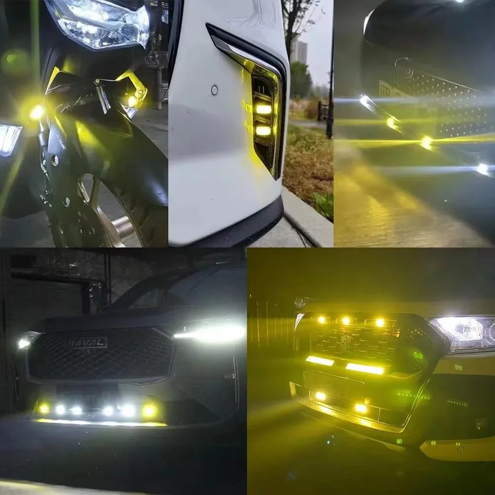 V82 1 Pair 180W 38000LM Motorcycle LED Headlight with Cooling Fan Waterproof High Low Beam Car Front Lamp - 7