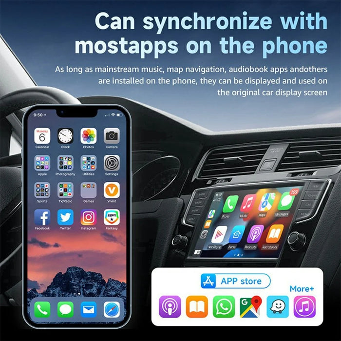 AB019F 2 in 1 CarPlay Android Auto Wireless Adapter Bluetooth-Compatible 5.4 WiFi 6 Connection Dongle - 4