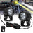 SK2 2Pcs 6 Modes Dual Lens Motorcycle LED Spotlight High Low Beam Headlight with Control Wire Kit - 1