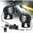 SK2 2Pcs 6 Modes Dual Lens Motorcycle LED Spotlight High Low Beam Headlight with Control Wire Kit - 2