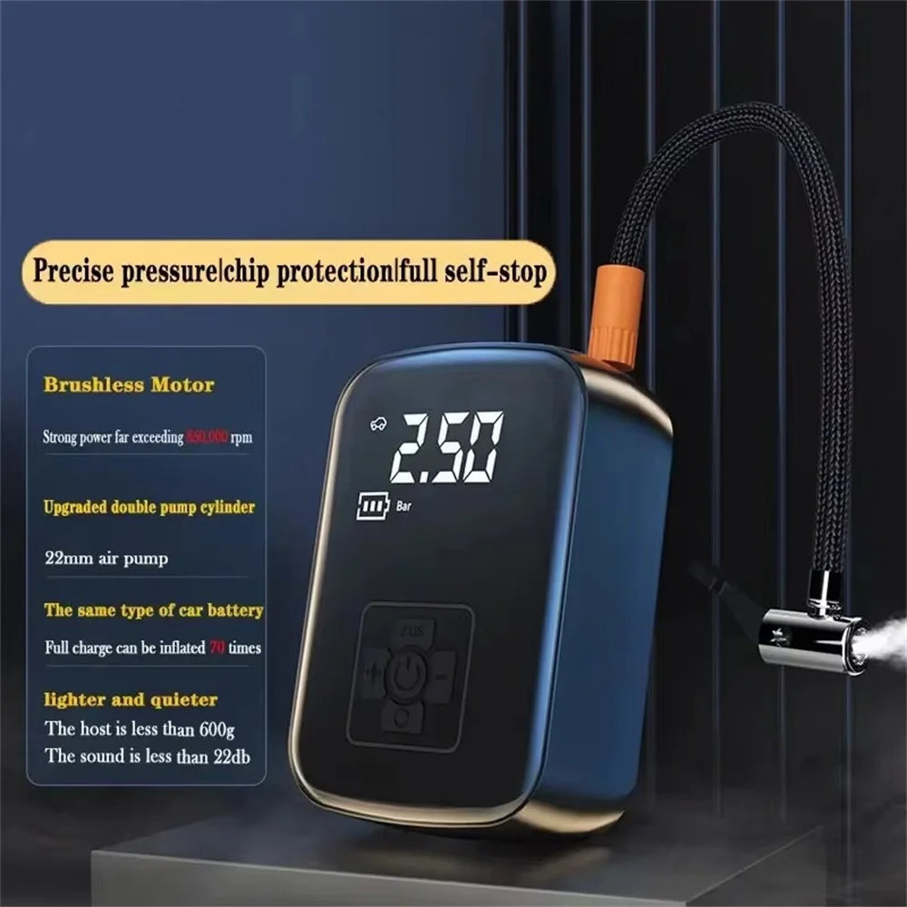 100W 150PSI Car Tire Inflator Digital Display Portable Electric Air Compressor for Motorcycle / Bike / Ball - 3
