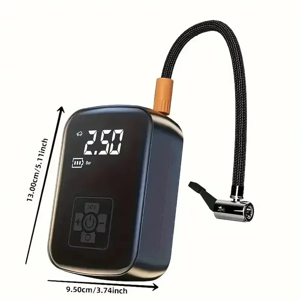100W 150PSI Car Tire Inflator Digital Display Portable Electric Air Compressor for Motorcycle / Bike / Ball - 7
