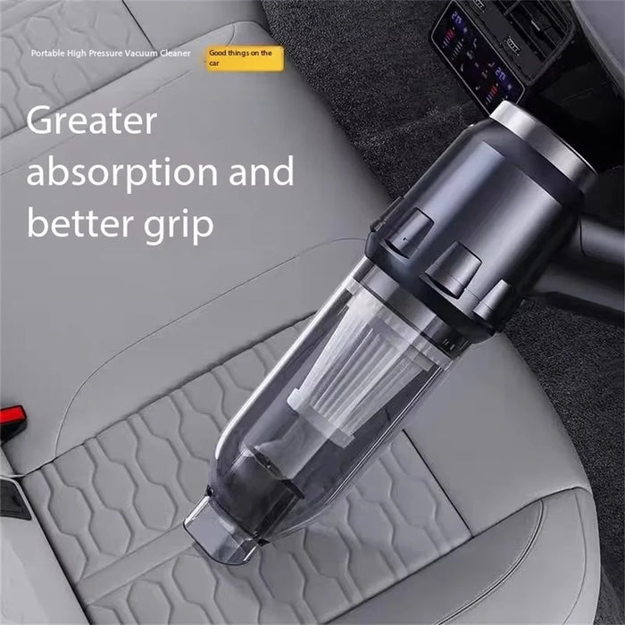 16KPa Powerful Suction Wireless Car Vacuum Cleaner Rechargeable Portable Handheld Dust Blower - Black+Silver - 6