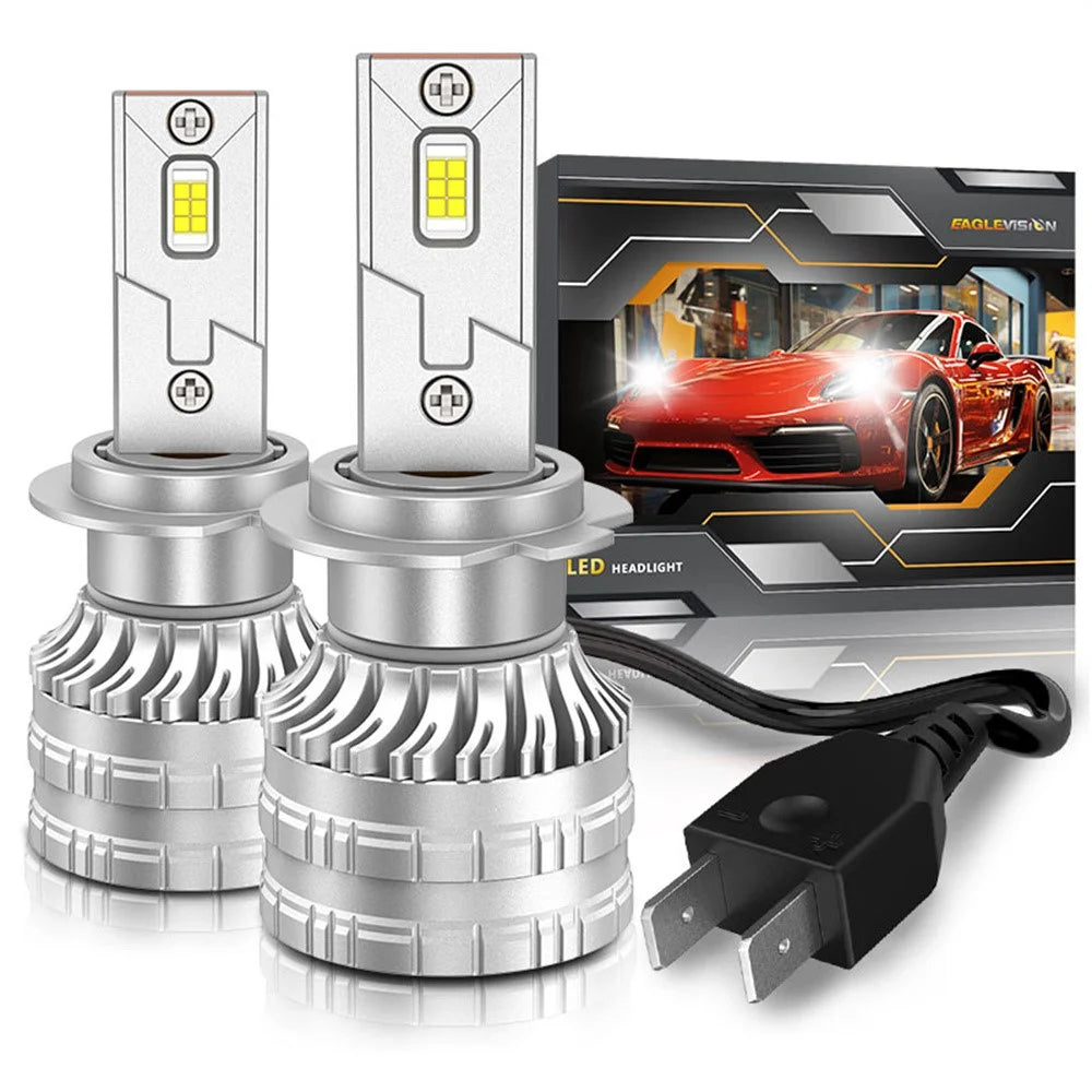 K9S 1 Pair H7 LED Headlight Bulbs 6000K IP68 Waterproof Aluminum Alloy Car Headlamps - 1