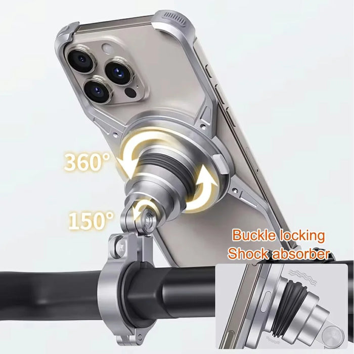 Z10 For iPhone 16 Pro Max Motorcycle Mount Magnetic Phone Holder Anti Shake Cycling Bracket - 3