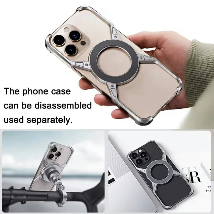 Z10 For iPhone 16 Pro Max Motorcycle Mount Magnetic Phone Holder Anti Shake Cycling Bracket - 5