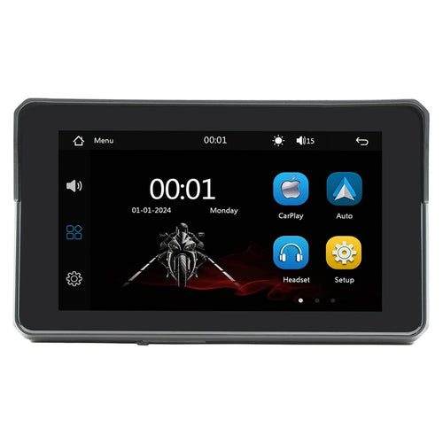 B5354 5 Inch TFT Screen Motorcycle Portable MP5 Player IP65 Waterproof Dual Bluetooth-compatible Wireless CarPlay - 1