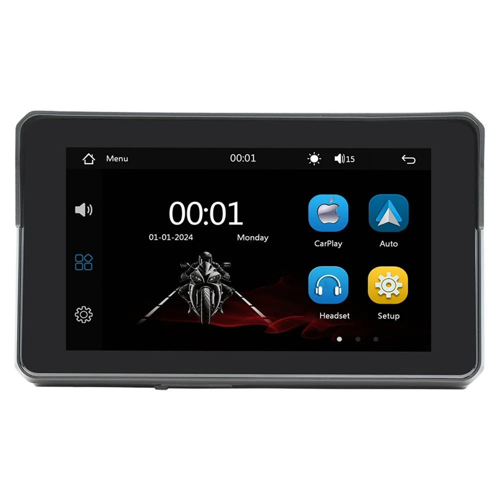 B5354 5 Inch TFT Screen Motorcycle Portable MP5 Player IP65 Waterproof Dual Bluetooth-compatible Wireless CarPlay - 1