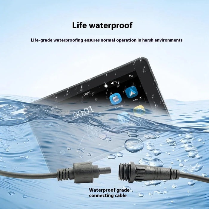 B5354 5 Inch TFT Screen Motorcycle Portable MP5 Player IP65 Waterproof Dual Bluetooth-compatible Wireless CarPlay - 3