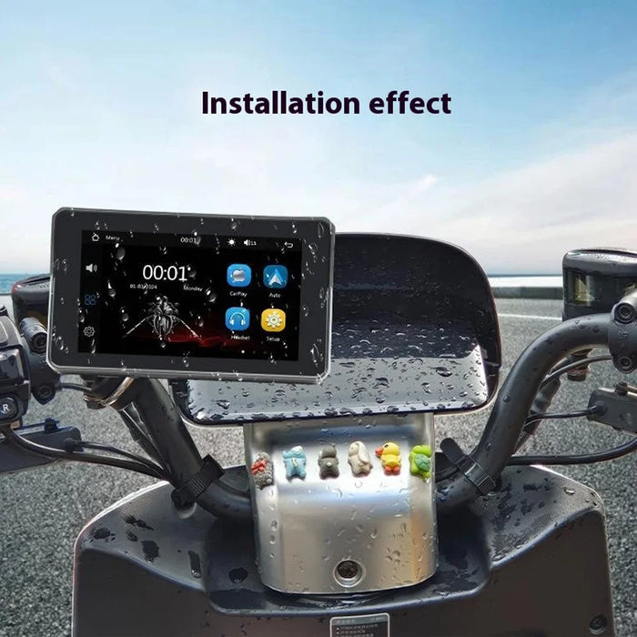 B5354 5 Inch TFT Screen Motorcycle Portable MP5 Player IP65 Waterproof Dual Bluetooth-compatible Wireless CarPlay - 5