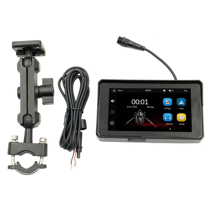 B5354 5 Inch TFT Screen Motorcycle Portable MP5 Player IP65 Waterproof Dual Bluetooth-compatible Wireless CarPlay - 7