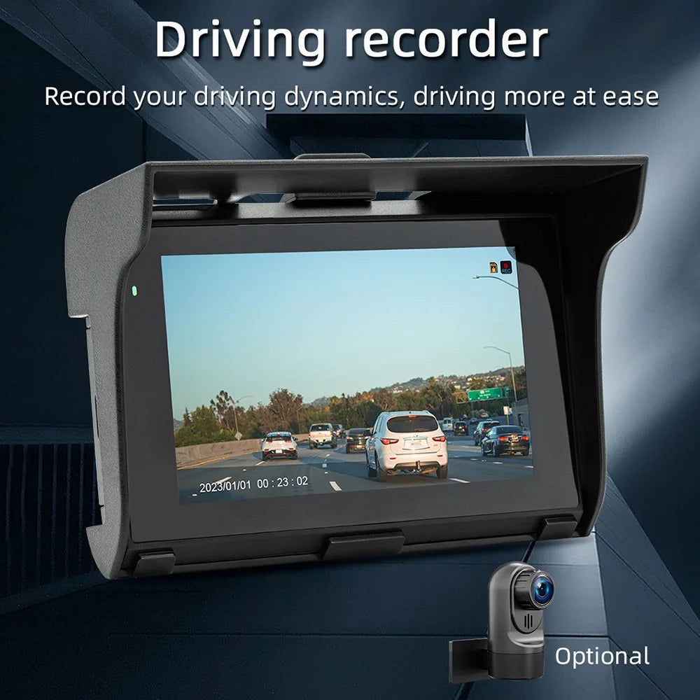 B5350 5 Inch Touch Screen Motorcycle MP5 Player Waterproof Bluetooth-compatible Dash Cam Wireless CarPlay - 6