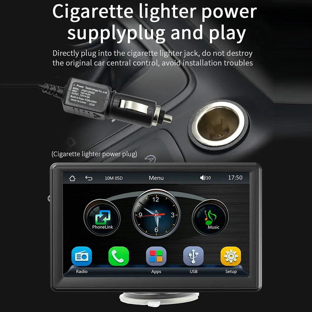 B500W 7 Inch Smart Voice Control Wireless CarPlay MP5 Player FM Transmitter with AHD Function (No Camera) - 5