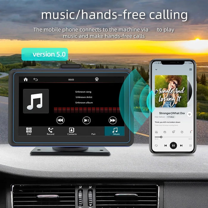 B5307 Wireless CarPlay 7 Inch HD Screen Portable Car Navigation Bluetooth-compatible MP5 Player - 6