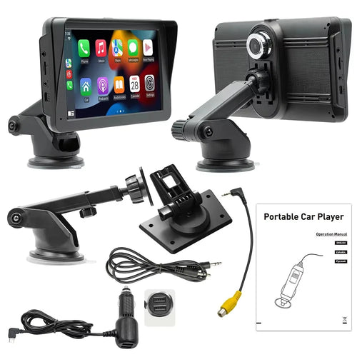 B5570R 7 Inch HD Touch Screen Wireless CarPlay Bluetooth-compatible Car MP5 Player Built In Driving Recorder - 1