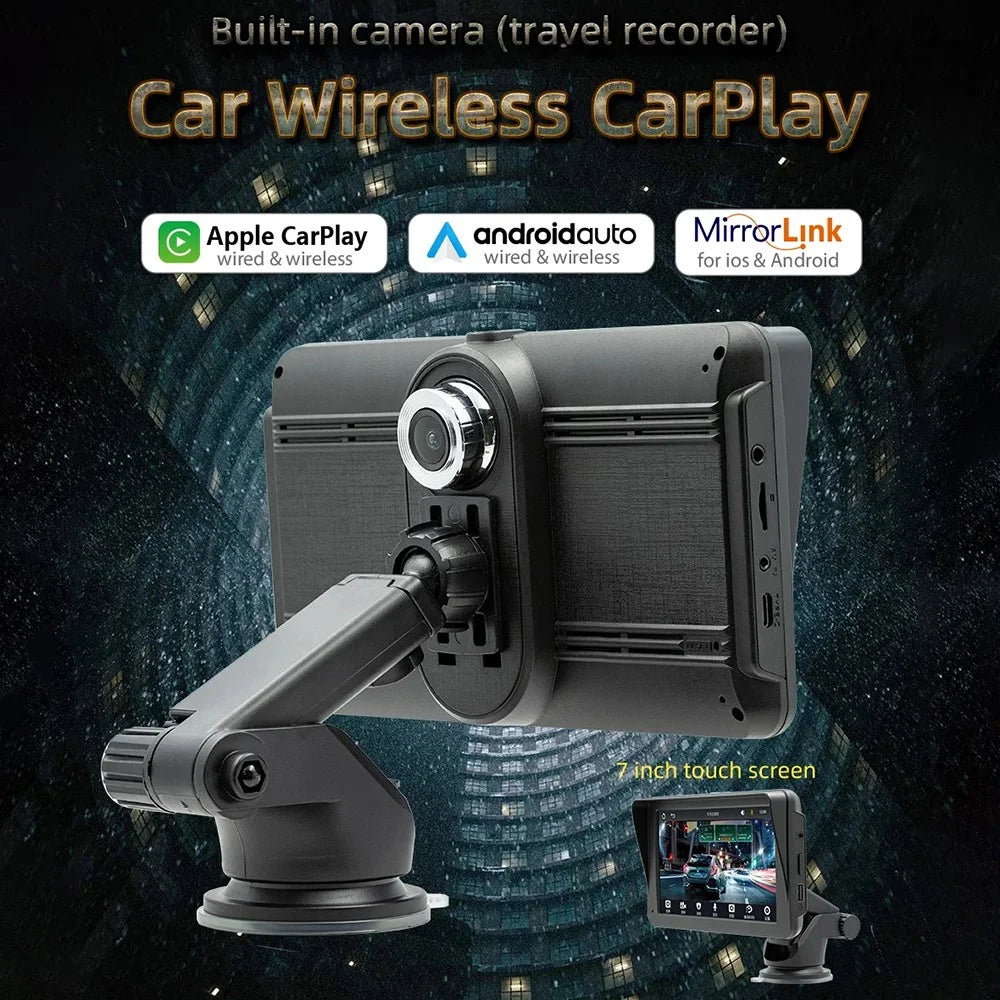 B5570R 7 Inch HD Touch Screen Wireless CarPlay Bluetooth-compatible Car MP5 Player Built In Driving Recorder - 3