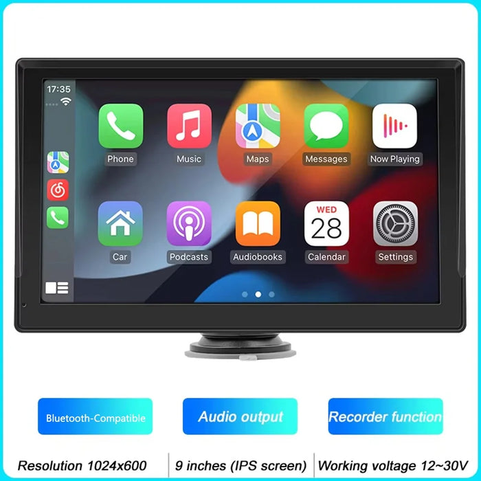 B5590R 9 Inch Wireless CarPlay Bluetooth-compatible MP5 Player Car Multimedia System Built In Driving Recorder - 2