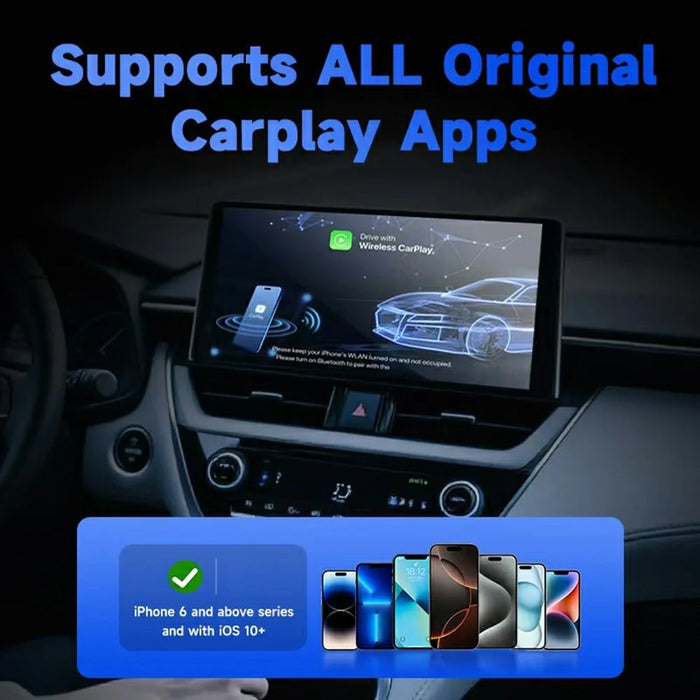 27 Mini 2 in 1 Wireless CarPlay Android Auto Adapter for Cars Wired to Wireless Upgrade - 3