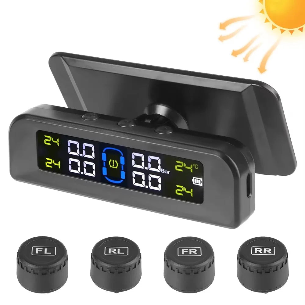 TY05 4 External Sensors Real Time Display Smart Tire Pressure Monitoring System for Car TPMS - 1