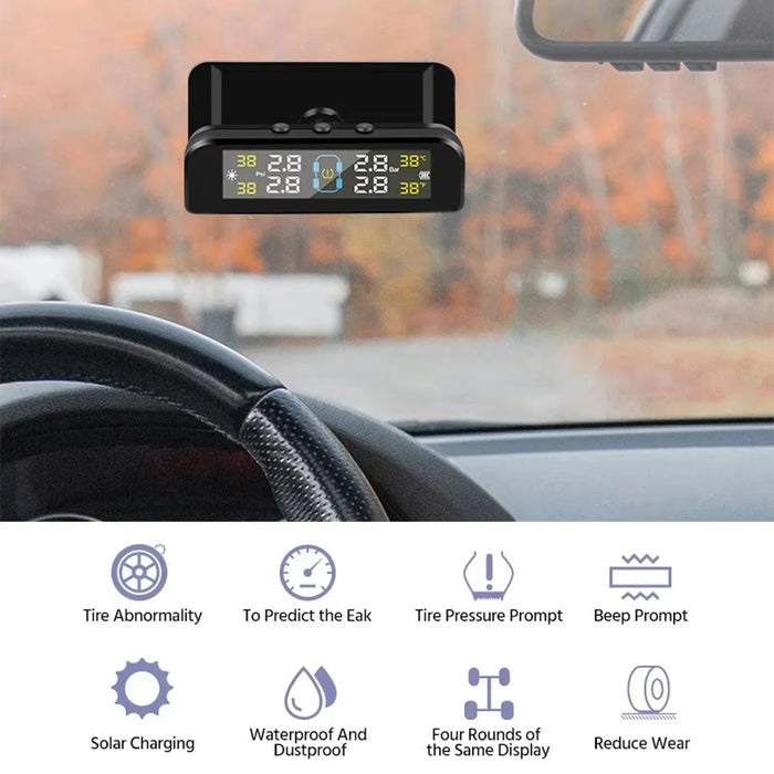 TY05 4 Internal Sensors Real Time Display Smart Tire Pressure Monitoring System for Car TPMS - 2