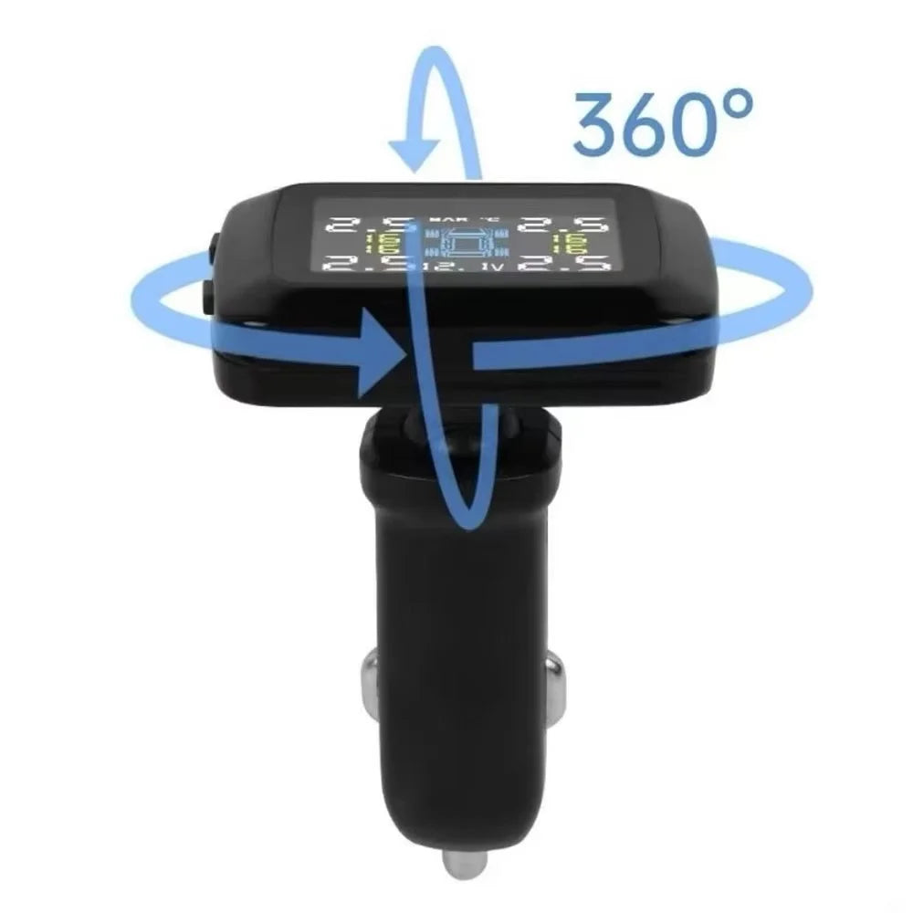 TY09 Car Tire Pressure Monitor TPMS Cigarette Lighter Real-Time Monitoring Device with 4 Internal Sensors - 6