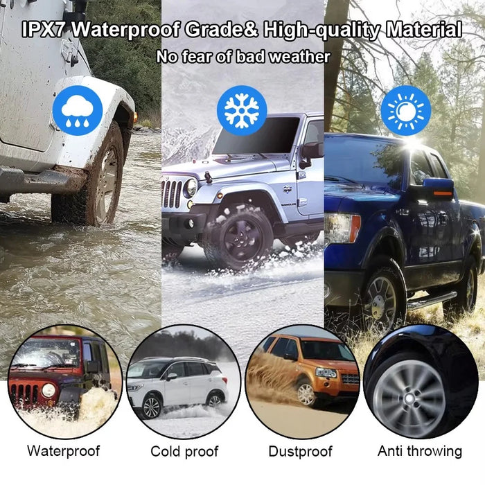 TY07 Solar Powered TPMS Wireless Car Tire Pressure Monitoring System with 4 External Sensors - 4