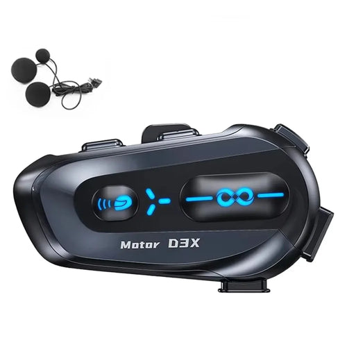 D3X For Motorcycle Helmet Bluetooth-compatible Headset 600m Half Duplex Intercom System - Soft Mic - 1